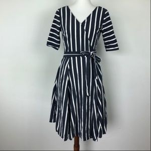 eShakti Jersey 14 Navy Wrap Dress